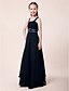 cheap Junior Bridesmaid Dresses-Sheath / Column Straps Floor Length Chiffon Junior Bridesmaid Dress with Beading / Draping