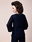 cheap Mother of the Bride Dresses-Sheath / Column Mother of the Bride Dress Jewel Neck Floor Length Chiffon Long Sleeve with Beading 2022 / Bishop Sleeve