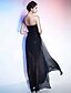 cheap Special Occasion Dresses-Sheath / Column Little Black Dress Cocktail Party Formal Evening Dress Sweetheart Neckline Sleeveless Asymmetrical Chiffon Sequined with Side Draping 2021