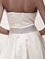 preiswerte Hochzeitskleider-A-Linie Hochzeitskleider Sweetheart Boden-Länge Satin Trägerlos Vintage Inspirationen mit Schärpe / Band Kristall Verzierung 2021