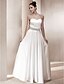 cheap Wedding Dresses-A-Line Wedding Dresses Sweetheart Neckline Floor Length Satin Strapless Vintage Inspired with Sash / Ribbon Crystals 2021