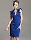 cheap TS Dresses-Blue Dress - Sleeveless Summer Blue Wine Dark Red