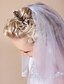cheap Wedding Veils-One-tier Tulle Waltz Wedding Veils With Lace Applique Edge