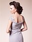 cheap Mother of the Bride Dresses-A-Line Mother of the Bride Dress Open Back Straps Court Train Chiffon Lace Short Sleeve with Beading 2021