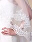 olcso Menyasszonyi fátyol-egyszintű tüll keringő esküvői fátyol csipke rátétes él