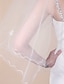 billiga Brudslöjor-monistiska armbågsskydd bröllop slöjor med skuren kant