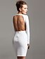 Χαμηλού Κόστους Γυναικεία Φορέματα-Λευκό Φόρεμα - Μακρυμάνικο Καλοκαίρι Λευκό Μαύρο
