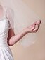 preiswerte Hochzeitsschleier-One-Tier-Ellenbogen Brautschleier mit Schnittkante