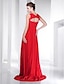 cheap Special Occasion Dresses-Sheath / Column Celebrity Style Dress Formal Evening Military Ball Floor Length Sleeveless Sweetheart Chiffon with Criss Cross Ruched Draping 2023