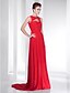 cheap Special Occasion Dresses-Sheath / Column Celebrity Style Dress Formal Evening Military Ball Floor Length Sleeveless Sweetheart Chiffon with Criss Cross Ruched Draping 2023