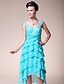 Χαμηλού Κόστους Φορέματα για τη Μητέρα της Νύφης-Γραμμή Α Φόρεμα Μητέρας της Νύφης Ανοικτή Πλάτη Λουριά Καρδιά Ασύμμετρο Σιφόν Φλοράλ δαντέλα Αμάνικο με Βολάν Φλυαρία 2020