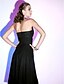 cheap Cocktail Dresses-A-Line Little Black Dress Minimalist Elegant Holiday Cocktail Party Dress Halter Neck Sleeveless Tea Length Chiffon with Ruched 2021