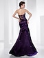 cheap Evening Dresses-Mermaid / Trumpet Open Back Dress Formal Evening Military Ball Floor Length Sleeveless Plunging Neck Satin with Beading Draping 2023