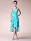 Χαμηλού Κόστους Φορέματα για τη Μητέρα της Νύφης-Γραμμή Α Φόρεμα Μητέρας της Νύφης Ανοικτή Πλάτη Λουριά Καρδιά Ασύμμετρο Σιφόν Φλοράλ δαντέλα Αμάνικο με Βολάν Φλυαρία 2020