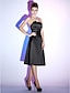 cheap Special Occasion Dresses-A-Line Cute Dress Holiday Cocktail Party Knee Length Sleeveless Strapless Satin with Ruched 2024