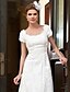 Χαμηλού Κόστους Νυφικά Φορέματα-Φορεματα για γαμο Γραμμή Α Κροσσωτό Κοντομάνικο Ουρά Δαντέλα Νυφικά φορέματα Με 2024