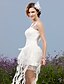Χαμηλού Κόστους Νυφικά Φορέματα-Αίθουσα Φορεματα για γαμο Ίσια Γραμμή Στράπλες Αμάνικο Ασύμμετρο Σατέν Νυφικά φορέματα Με Χάντρες Διακοσμητικά Επιράμματα 2024