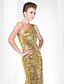 cheap Evening Dresses-Mermaid / Trumpet Elegant Dress Formal Evening Sweep / Brush Train Sleeveless One Shoulder Sequined with Sequin 2023