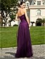 cheap Mother of the Bride Dresses-A-Line Mother of the Bride Dress Wrap Included Sweetheart Neckline Strapless Floor Length Tulle 3/4 Length Sleeve with Ruched Beading Draping 2020
