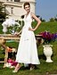 cheap Wedding Dresses-Princess A-Line Wedding Dresses Halter Neck Tea Length Taffeta Sleeveless with 2020