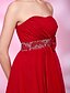 cheap Cocktail Dresses-Ball Gown Holiday Homecoming Cocktail Party Dress Strapless Sleeveless Short / Mini Chiffon with Beading Draping Side Draping 2021