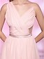 cheap Cocktail Dresses-A-Line Celebrity Style All Celebrity Styles Inspired by Taylor Swift Homecoming Cocktail Party Dress V Neck Sleeveless Short / Mini Chiffon Tulle with Sash / Ribbon Criss Cross Draping 2021