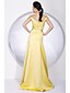 cheap Bridesmaid Dresses-A-Line / Ball Gown Off Shoulder Floor Length Satin Bridesmaid Dress with Draping by LAN TING BRIDE®