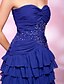cheap Cocktail Dresses-Ball Gown Homecoming Cocktail Party Sweet 16 Dress Strapless Sweetheart Neckline Sleeveless Knee Length Chiffon Stretch Satin with Criss Cross Beading 2020
