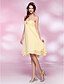 cheap Special Occasion Dresses-A-Line / Princess Strapless / Sweetheart Neckline Knee Length Chiffon Dress with Beading / Ruched by TS Couture®