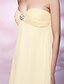 cheap Special Occasion Dresses-A-Line / Princess Strapless / Sweetheart Neckline Knee Length Chiffon Dress with Beading / Ruched by TS Couture®