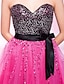 preiswerte Kleider für besondere Anlässe-Ball Gown Cute Dress Homecoming Cocktail Party Short / Mini Sleeveless Strapless Tulle with Sash / Ribbon Beading 2024