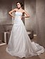 cheap Wedding Dresses-Hall Wedding Dresses Court Train A-Line Sleeveless Halter Sweetheart Taffeta With 2023 Spring Bridal Gowns