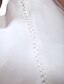 זול שמלות כלה-נסיכה גזרת A שמלות חתונה צווארון V שובל קתדרלה סאטן ללא שרוולים עם 2021