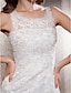 levne Svatební šaty-Svatební šaty Mořská panna Kopeček Bez rukávů Dlouhá vlečka Krajka Svatební šaty S 2024