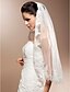 cheap Wedding Veils-One-tier Lace Applique Edge Wedding Veil Elbow Veils with Appliques 31.5 in (80cm) Lace / Tulle A-line, Ball Gown, Princess, Sheath / Column, Trumpet / Mermaid / Drop Veil