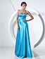 cheap Evening Dresses-Ball Gown Formal Evening Military Ball Dress Strapless Sleeveless Sweep / Brush Train Stretch Satin with Ruched 2020