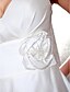 זול שמלות כלה-נסיכה גזרת A שמלות חתונה צווארון V שובל קתדרלה סאטן ללא שרוולים עם 2021
