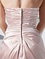 cheap Evening Dresses-Ball Gown Formal Evening Dress Strapless Sleeveless Court Train Charmeuse with Draping Side Draping 2020