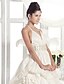 olcso Menyasszonyi ruhák-Szalon Esküvői ruhák Udvariuszály A-vonalú Ujjatlan Pánt Organza Val vel 2023 Nyár Menyasszonyi ruhák