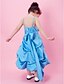 cheap Flower Girl Dresses-A-Line / Ball Gown Tea Length Flower Girl Dress - Satin Sleeveless Spaghetti Strap with Bow(s) / Draping / Pick Up Skirt by LAN TING BRIDE®
