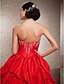 cheap Wedding Dresses-Wedding Dresses Ball Gown Strapless Strapless Chapel Train Taffeta Bridal Gowns With Pick Up Skirt Beading 2024