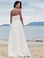 cheap Wedding Dresses-Sheath / Column Strapless Floor Length Organza / Satin Made-To-Measure Wedding Dresses with by