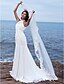 cheap Wedding Dresses-Mermaid / Trumpet Wedding Dresses Halter Neck Sweep / Brush Train Chiffon Regular Straps with Beading 2020