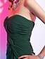 זול שמלות קוקטייל-מעטפת \ עמוד מסיבת קוקטייל שמלה סטרפלס לב (סוויטהארט) ללא שרוולים באורך  הברך שיפון עם בד בהצלבה בד נשפך בצד 2020