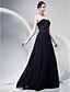 cheap Special Occasion Dresses-A-Line Celebrity Style Dress Formal Evening Military Ball Floor Length Sleeveless Strapless Chiffon with Ruched Beading Draping 2023