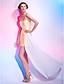 Χαμηλού Κόστους Φορέματα για Ειδικές Περιστάσεις-Ίσια Γραμμή Όλα τα Στυλ των Διάσημων Καλωσόρισμα Κοκτέιλ Πάρτι Φόρεμα Στράπλες Καρδιά Αμάνικο Κοντό / Μίνι Σιφόν Ταφτάς με Πλαϊνό ντραπέ 2020