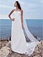 cheap Wedding Dresses-A-Line Wedding Dresses Sweetheart Neckline Watteau Train Chiffon Spaghetti Strap Beach Sparkle &amp; Shine with Beading 2020