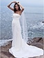 cheap Wedding Dresses-Wedding Dresses Sheath / Column Strapless Strapless Court Train Chiffon Bridal Gowns With Side-Draped 2024