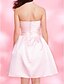 cheap Cocktail Dresses-Ball Gown Cocktail Party Sweet 16 Dress Strapless Sleeveless Knee Length Satin with Ruched Draping Side Draping 2020