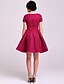 Недорогие Распродажа TS® - скидки до 80%-Пурпурный Платье - С короткими рукавами Лето Пурпурный